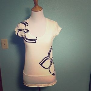 Bcbg White and black shirt